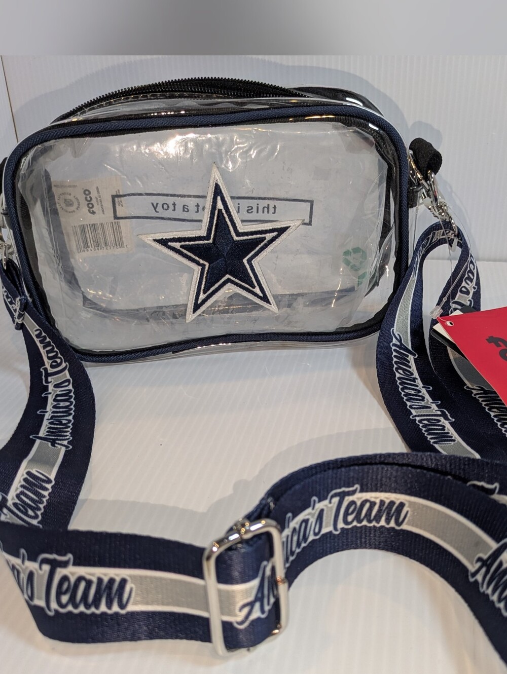 NWT FOCO Dallas Cowboys Clear Stadium Crossbody Bag NFL Game Day Purse